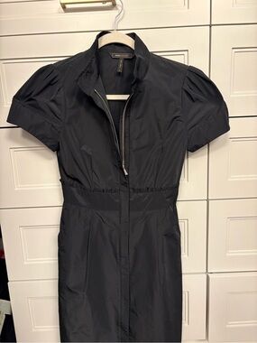 BCBGMaxAzria Black Lightweight Collared Jacket